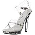thumbnail image 3 of Ellie Shoes E-M-Jewel 5" Heel Clear Rhinestone Sandal 9 / Clear, 3 of 3