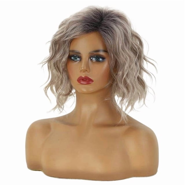 Perruque pour Femmes avec Cheveux Bouclés Moyens à Longs, Perruque Teinte, Forme Naturellement Bouclée, Adaptée pour un Usage Quotidien et de Fête