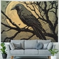 thumbnail image 4 of Chilfamy  Raven Tapestry, Psychedelic Tapestry Wall Hanging, Crow Aesthetic Tapestries Wall Art Home Decor for Bedroom Living Room  40x30inch, 4 of 6