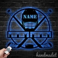 thumbnail image 4 of Handmadetneonsign Hockey Metal Hanger Metal Wall Art Light, Hockey Metal Sign Wall Decor, Sport Metal Decor, 4 of 5