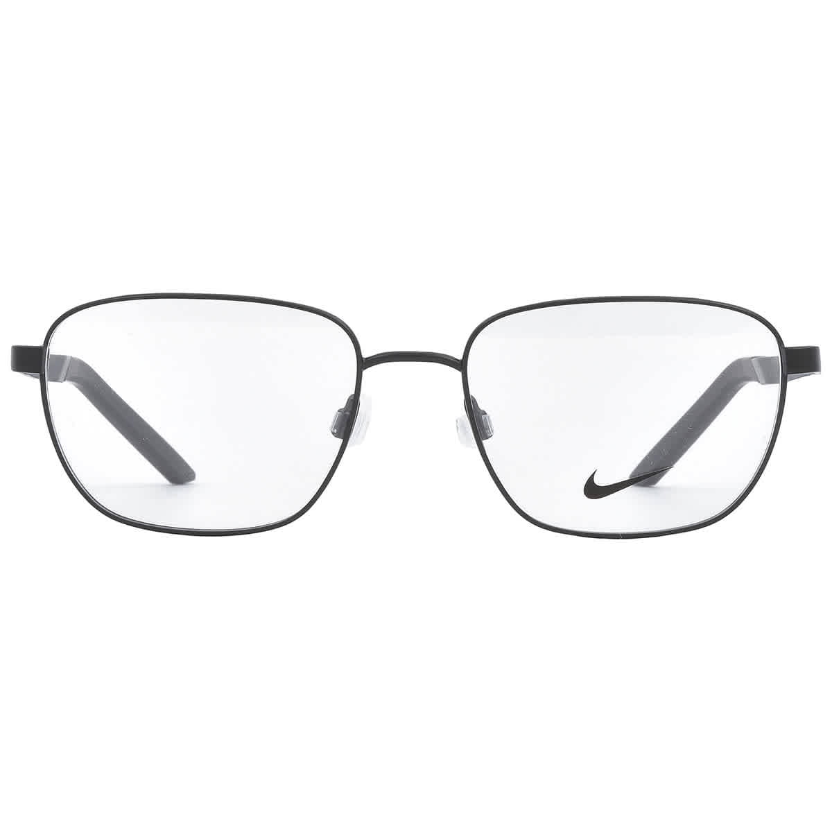 Nike NIKE 8182 001 Unisex Black Rectangular Metal Frame Eyeglasses