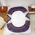 thumbnail image 5 of jejeloiu Retro Boho Aztec Twin Sheet Sets,Rustic Farmhouse Tribal Twin Fitted Sheet,Purple Horse Silhouette Flat Sheet For Teens,Microfiber Bedroom Decor,3 Pieces, 5 of 7