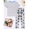 thumbnail image 3 of ATAIKU 3-12Y Boys Pajamas Set Sleeves Top and Pants 2 Pieces Summer Pjs Set Kid Excavator Sleepwear, 3 of 12
