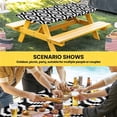 thumbnail image 6 of Black White Geometric Table Cloths for 8 Foot Rectangle Tables, Modern Abstract Art Patio Waterproof Elastic Fitted Tablecloths, Washable Rectangular Table Cover for Camping, 6 of 8
