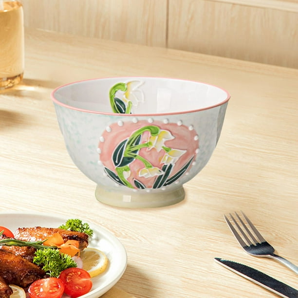 Cuenco de arroz cuenco de ramen vajilla liviana multiusos cuenco para ensalada para fiestas navidenas preparacion de cocina navidena ensalada de orquideas Macarena Walmart en linea