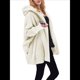 thumbnail image 2 of Chaqueta con Capucha y Cuello en V de Larga de Color Liso para Mujer, Informal, Holgada, de Felpa, Sin Botones. 4XL, 2 of 7