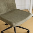 thumbnail image 5 of Ktaxon Oversized Armless Office Chair Swivel Study Chair Adjustable Desk Chair with Criss Cross Legs for Conference and Home Olive Green, 5 of 10