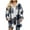Dark Blue, variant on Womens Plaid Shacket Jacket Long Corduroy Shirt Long Sleeve Button Down Shirts Casual Lapel Button Down Fall Coats Fashion Thick Winter Jackets Flannel Trench Coats