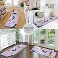 thumbnail image 6 of Yayeee Hallway Runner Rug 2'x6' Non Slip Machine Washable with Rubber Backing, Light Purple Halloween Black Cat, 6 of 8