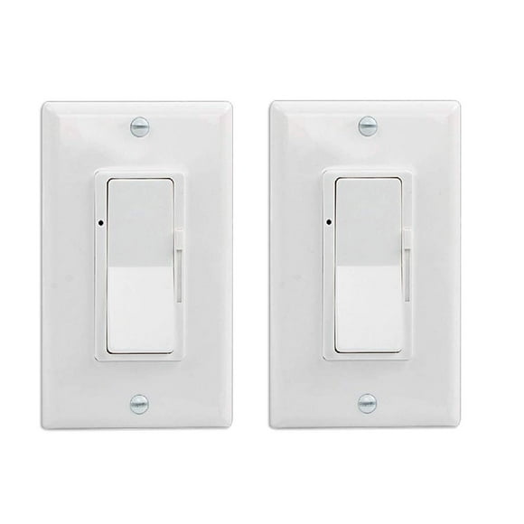 Axiomdeals LED Triac Dimmer Light Switch (Single-Pole or 3- Way) for 150W Dimmable LEDs/Potlights/Gimbals/CFL, 600W Incandescent/Halogen Bulbs, ETL Listed - Wall Plate Included