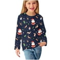 thumbnail image 5 of Christmas Kids Tops Christmas Shirts Girls Boys Christmas Tops 3-14 Years Christmas Long Sleeved Top for Boys and Girls Children's Pullover Base Shirt, 5 of 6