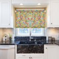 thumbnail image 6 of Art Floral Pattern Kitchen Curtains Tier Set 27x24 Inch 2 Panels Semi Sheer Light Filtering Privacy UV Protection, 6 of 8