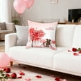 thumbnail image 6 of Tuvgenk 18x18 Inch Holiday Pillow Covers Set of 1, Valentines Printed Soft Square Pillowcase Cushion Cover for Chair Sofa Living Room Home Decor, 6 of 6