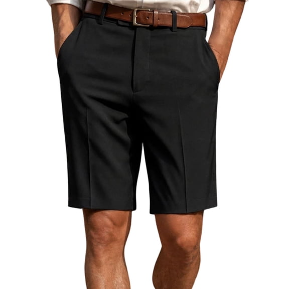 Rvwovn Men's Flat Front Dress Shorts – Classic Fit Business Casual Chino Shorts for Golf & Summer Office Wear