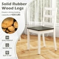thumbnail image 5 of Gymax Set of 2 Dining Chairs Ladder Back Armless Side Chair w/ Solid Rubber Wood Legs Gray, 5 of 8