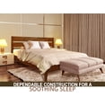 thumbnail image 2 of Acacia Emery Bed Frame with Headboard Solid Wood Platform Bed, Queen Size Bed Frame, Unique Design Contemporary Signature Wood Bed Compatible with All Mattresses, Non-Slip and Noise-Free, Chocolate, 2 of 5