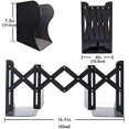 thumbnail image 3 of Sujetalibros decorativo ajustable de metal negro, 3 of 5