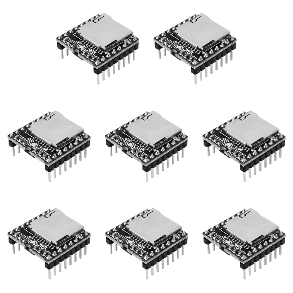 HALJIA, 2 Mini Lettore MP3 DFPlayer, modulo con Uscita DAC a 24 Bit da