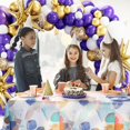 thumbnail image 4 of Juego de guirnaldas con forma de arco con forma de globo, 127 unidades, oro blanco y morado, 4 of 7