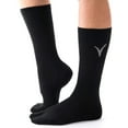 thumbnail image 4 of V-Toe Athletic Flip-Flop Tabi Big Toe Crew Socks - Black Solid by V-Toe Socks, Inc, 4 of 6