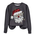 thumbnail image 2 of Cyber· Monday Christmas Clothes Under $5.00 Kids Fayshow0 Women'S Four Seasons Christmas Print Pullover Thin Sweater Long Sleeve Round Neck Top/Shirt, 2 of 3