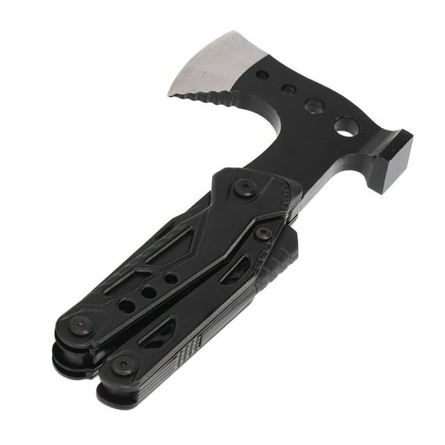 Foldable Multitool, Easy To Carry Multifunctional Axe Black Oxide Finish With Storage Bag For DIY Work For Outdoor Camping