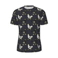 thumbnail image 5 of Wukai Cartoon Rooster Print Men's Short-Sleeved Mesh T-Shirt,Quick-Dry Short Sleeve Workout T-Shirt-6X-Large, 5 of 8