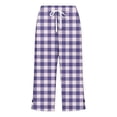 thumbnail image 4 of Zysthvn Capris for Women Casual Straight Leg Plaid Summer Crop Pants for Women Loose Button with Pockets Drawstring, 4 of 5