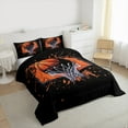 thumbnail image 4 of Feelyou Boys Cartoon Basketball Bedding Comforter Set, Black Orange Splatter Twin Comforter Sets, Eat Sleep Sports Reversible Bedding Set, Breathable Home Decor, 2 Pieces, 4 of 9