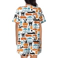 thumbnail image 4 of Womens Pajama Sets With Pocket, truck ship Lounge Sets Short Sleeve Sleepwear PJ Sets for Women, 4 of 6