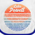 thumbnail image 4 of Inktastic Lake Powell Distressed Retro Sunset Boys or Girls Baby Bib, 4 of 4