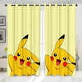 thumbnail image 2 of Pokemon Pikachu 3D Cartoon Super 2 Panels/Set Window Curtains Game Anime Blockout Photo Curtain Print Fabric Window Gift, 2 of 5
