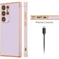 thumbnail image 4 of for Samsung Galaxy S23 Ultra Case Luxury Plating Case Cover Slim Lightweight Glossy Bling Phone Case Soft TPU Shockproof Bumper Case Electroplated Case,Purple, 4 of 11