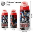 thumbnail image 2 of Mobile Suit Gundam Kids Water Bottle with Silicone Straw And Spill-Proof Lid, 12 Oz Stainless Steel Double-Wall Vacuum Insulated Water Bottles for Boys Girls, 2 of 8