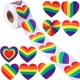 thumbnail image 2 of Ruisita 500 piezas de pegatinas de arco iris del orgullo gay en un rollo, apoyan causas LG Ruisita Ruisita, 2 of 2