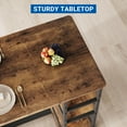thumbnail image 2 of Counter Height Dining Table Set for 2 with 2 Upholstered Stools & Storage Shelves, for Small Space Kitchen & Apartment, 2 of 6