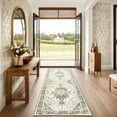 thumbnail image 2 of 2'x6' Kitchen Runner Rug,Non-Slip Entryway Runner Laundry Rug,Boho Indoor Machine Washable Hallway Runner Rugs Throw Carpet for Living Room Bedroom Dining Room Hallway Kitchen Green, 2 of 7