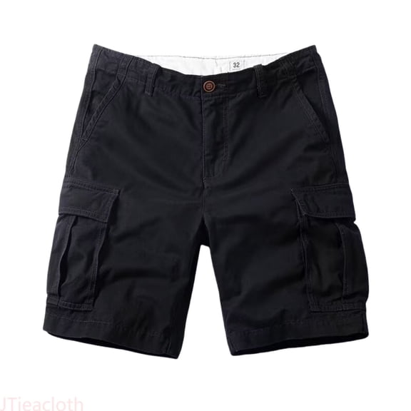 JTieacloth Men's Cargo Pants Outdoor Casual Shorts Lightweight Breathable Utility Workwear For Hiking Travel Daily Wear Cargo Shorts Drawstring Black
