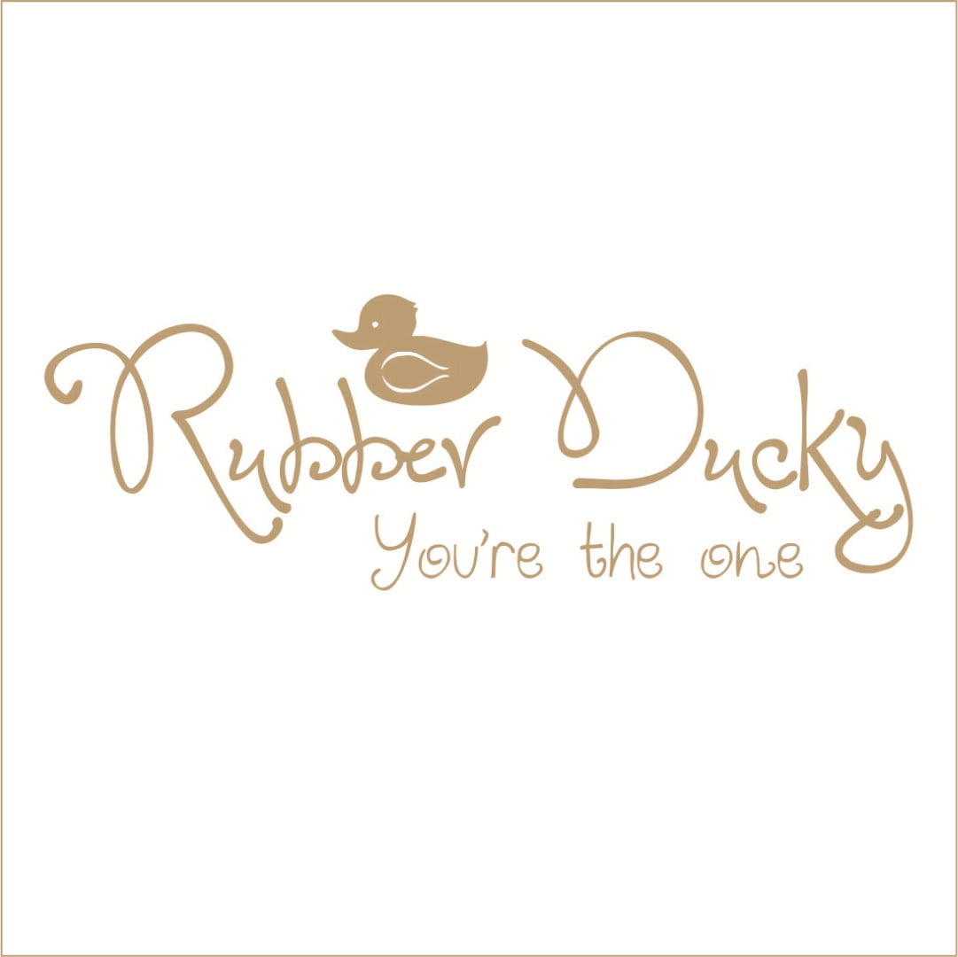 Rubber Duckie You're the One Vinyl Decal Small Latte