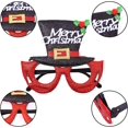 thumbnail image 2 of 18 Piezas Decoraciones de Disfraces de Fiesta de Navidad Gafas de Fiesta de Brillo de Navidad Sombreros de Papá Noel No Tejidos Campanas de Navidad, 11 Feliz Sencillez, 2 of 5