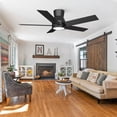 thumbnail image 1 of 52-inch Dual Colour Ceiling Fan with Light,Black Flush Mount LED Light,Dimmable 3CCT,6 Speed,Timer Fandelier for Living Room,Dining Room,Kitchen,Patio,Indoor&Cover Outdoor Scene., 1 of 10