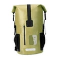 thumbnail image 2 of Mochila impermeable de 35 litros, bolsa seca de 11 x 20,4 pulgadas, diseño ergonómico de PVC. Verde, 2 of 9