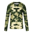 thumbnail image 4 of VBTAPA Mens Long Sleeve Camo T-shirt Colorful Graphic Tees Casual Stylish Tops Lightweight Workout Tee Green M, 4 of 5