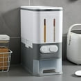 thumbnail image 4 of GROWTH TANK Food Grain Storage Container,Cereal Rice Dispenser Gray Divide, 4 of 9