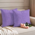thumbnail image 3 of Pack of 2 Outdoor Pillow Covers 26x26 Inch Waterproof Lavender Burlap Texture Throw Pillow Covers,Decorative Couch Pillow Shams Protectors Farmhouse Vintage Lavender Patio Pillowcases Cushion Covers, 3 of 8