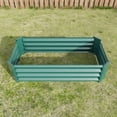 thumbnail image 2 of Raised Garden Bed, Rectangle Metal Raised Planter for Flowers Plants, Vegetables Herb, Green 4x2x1ft, 2 of 15