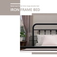 thumbnail image 2 of Alazyhome  Simple Vintage Metal Platform Bed Frame, Easy-Assembly Black N/A Queen Americana, 2 of 5