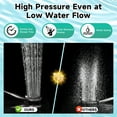 thumbnail image 6 of BRIGHT SHOWERS High Pressure Shower Head with Handheld, 9 Spray Settings Showerhead Built in Power Wash to Clean Tub and Pets, Extra Long 69" Hose, Adjustable Bracket, Brushed Nickel, 6 of 8