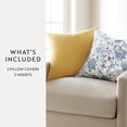 thumbnail image 3 of Noble Linens 2-Pack Cotton Slub Decor Throw Pillows - Jacobean Mustard, 3 of 4