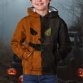 thumbnail image 2 of LIJCC Teen Boys Girls Halloween Spooky Face Graphic Hoodies Oversized Pullover Sweatshirts Patchwork Hooded Fall Warm Soft School Shirts, 2 of 4